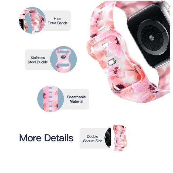 Cute Transparent Bands Compatible with Apple Watch Band - Picture 3 of 7